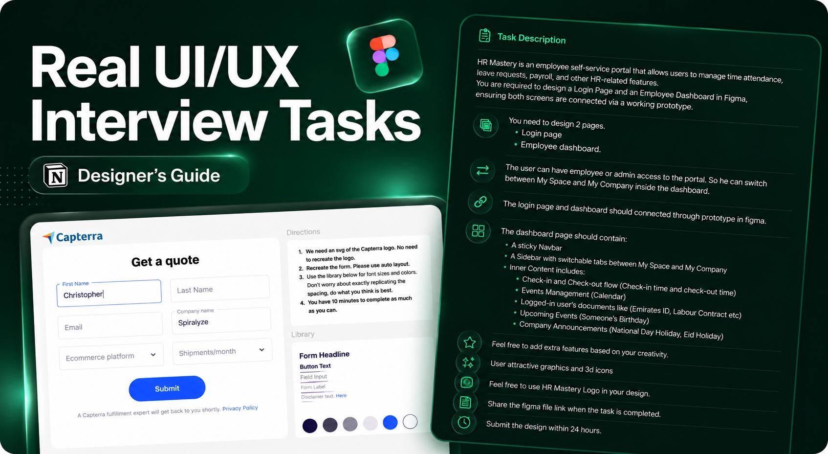 Real UI/UX Interview Tasks designer guide product art